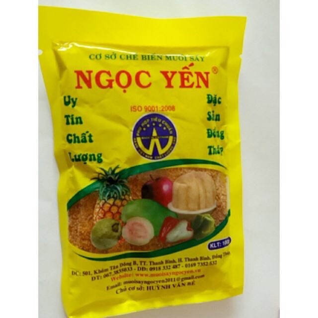 Combo 3 gói Muối sấy chấm hoa quả trái cây Ngọc Yến