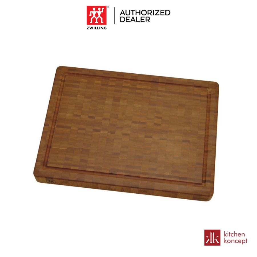 ZWILLING - Thớt gỗ cỡ lớn - 42x31x4cm, được làm bằng tre, ít thấm nước, độ đàn hồi tốt, lý tưởng để bảo vệ lưỡi dao khi cắt dưới thớt