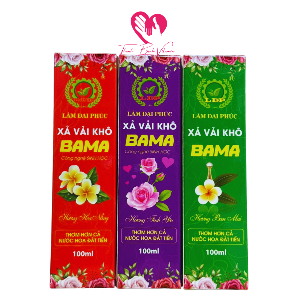 Set 3 chai xả vải khô hương nước hoa Lâm Đại Phúc Bama