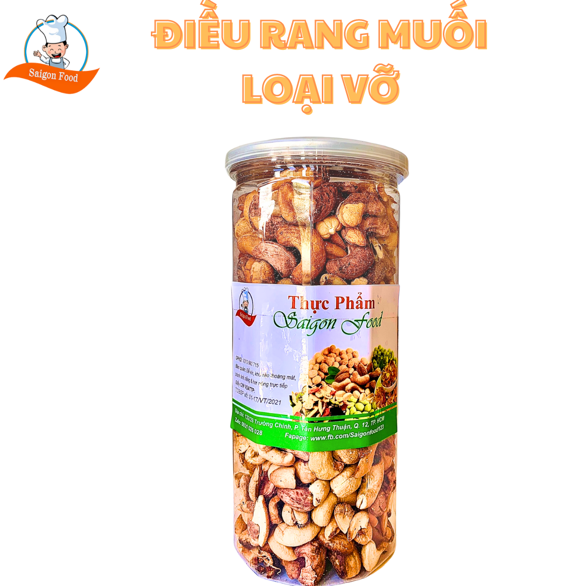 [HCM]1kg Hạt Điều Rang Muối loại VỠ - Saigon Food