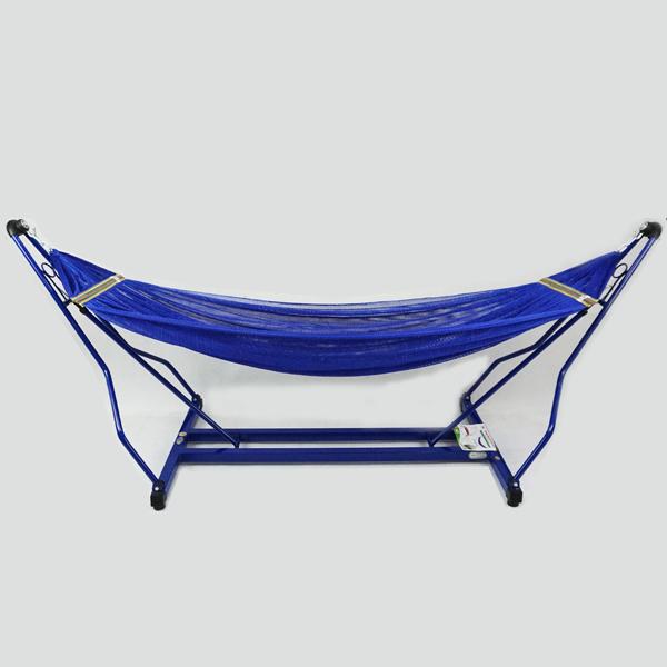 Bộ Khung Võng Xếp THÁI SƠN Ống Vuông (Chất Liệu Sắt Sơn Tĩnh Điện) Xanh Dương + Võng Lưới Xanh Dương