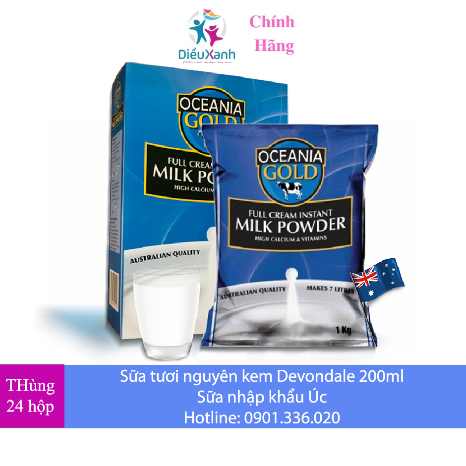 Sữa Bột Nguyên Kem OCEANIA GOLD 1kg - Sữa Nhập Khẩu Úc