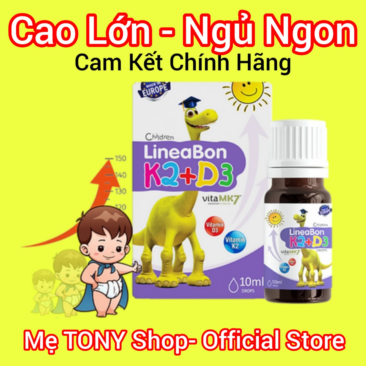 Vitamin lineabon d3k2 kết hợp mk7 nhập khẩu chính hãng 10ml