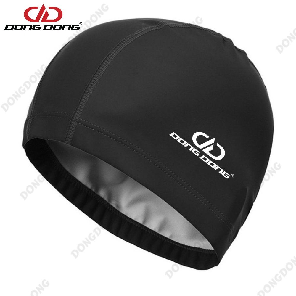 Nón bơi, mũ bơi DD78 chất liệu PU co giãn cho bơi lội, ôm đầu cao cấp - DONGDONG