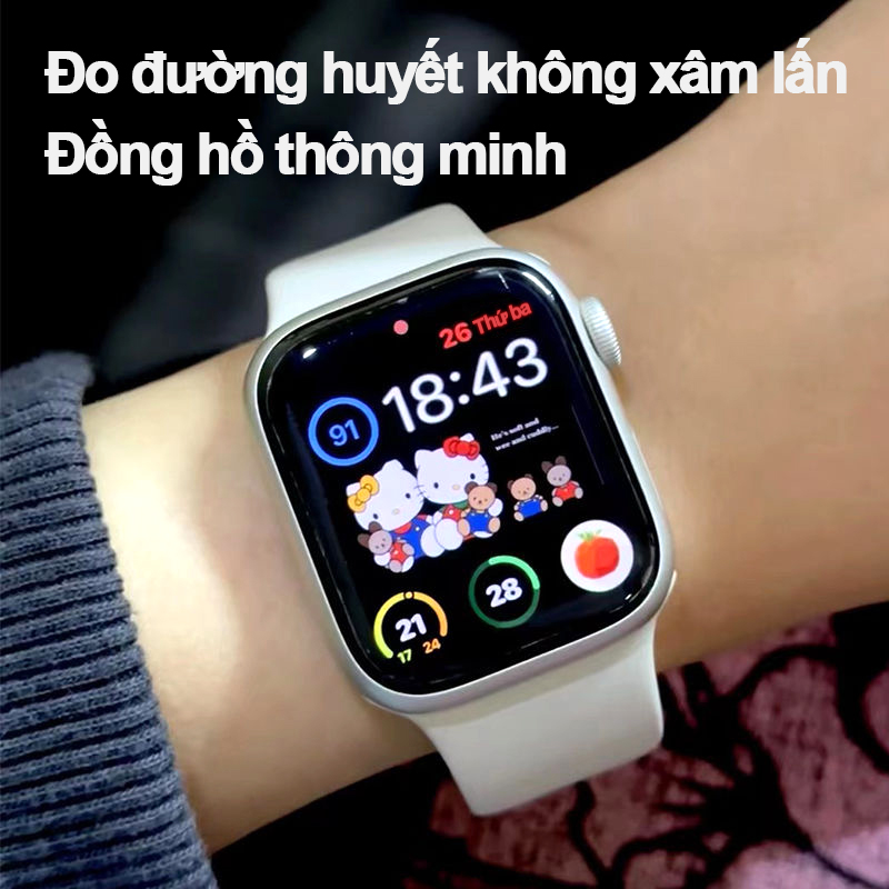 Đồng hồ thông minh đồng hồ đo đường huyết đồng hồ thể thao đồng hồ đo nhịp tim huyết áp oxy máu theo dõi