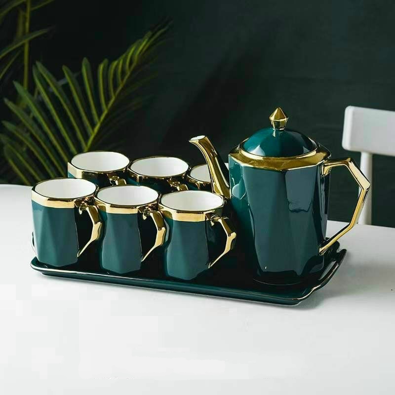 BỘ BÌNH CỐC CAO CẤP UỐNG NƯỚC VIỀN VÀNG BJ-1