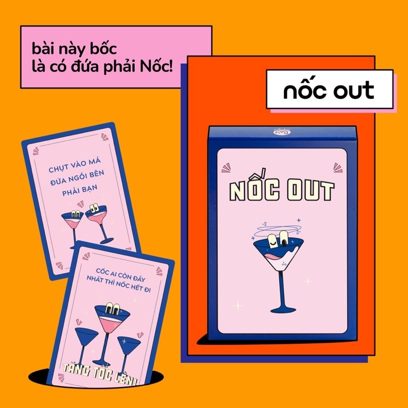✆☽♕ Bộ bài Nốc Out - Drinking Game hot trend giúp khuấy động các buổi hội họp tụ tập vui chơi cùng bạn bè
