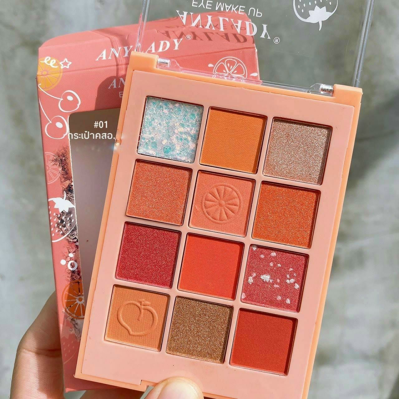 [HCM]Phấn mắt Any Lady Sweet kèm nhủ kim tuyến 12 ô