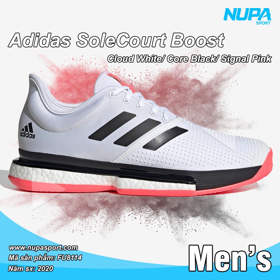 Giày Tennis Adidas Sole Boots - White Pink Black 8