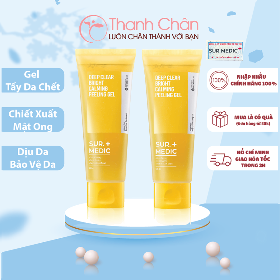 Tẩy tế bào chết Sur.Medic deep clear bright calming peeling gel