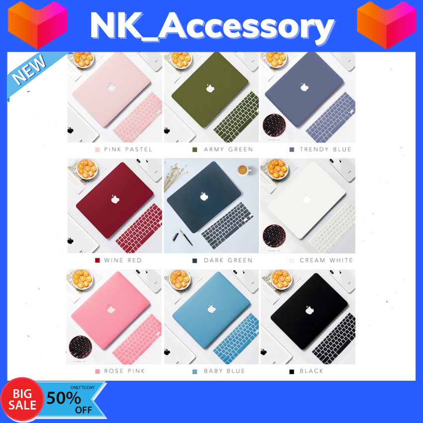 Bộ sản phẩm bảo vệ máy tính Combo Ốp Macbook 13 Air & Phủ Phím Cùng Màu