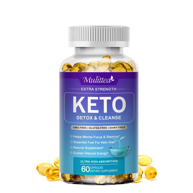 Keto with MCT Oil Detox&Slim Capsules BHB Salt Supplement for Ketogenic