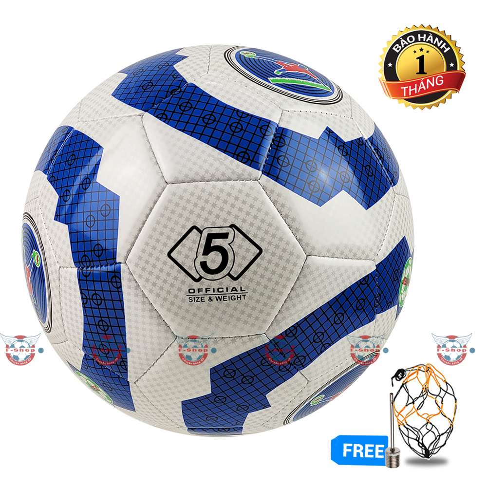 (Hàng chính hãng) Banh Bóng Đá BH - Số 5 - Quả bóng đá da - Tặng Kim bơm và túi lưới