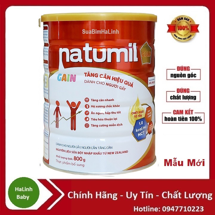 (Mẫu mới) Sữa Natumil Gain Dành Cho Người Gầy 900g – Phân Phối Chính Hãng (Date 2025)