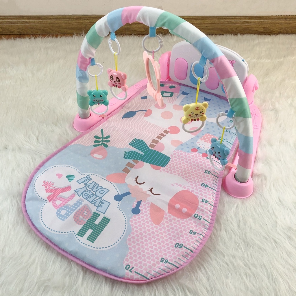 [ẢNH THẬT VIDEO] Thảm đàn 9BABY Piano nằm chơi nhạc hình thú ngộ nghĩnh cho bé
