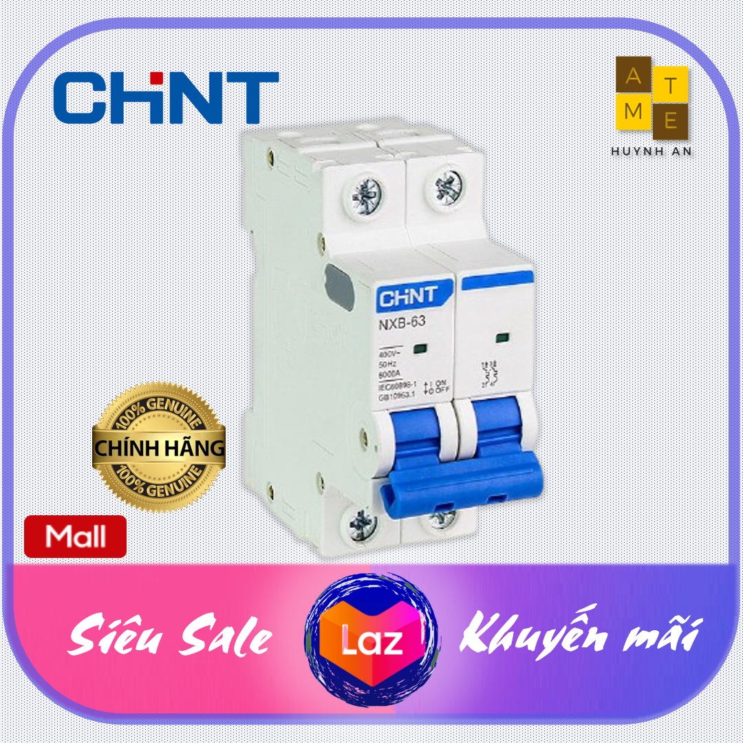 Cầu dao Aptomat an toàn MCB NXB-63 2P 6A - 63A,hãng CHINT (Hàng chính hãng xuất khẩu)