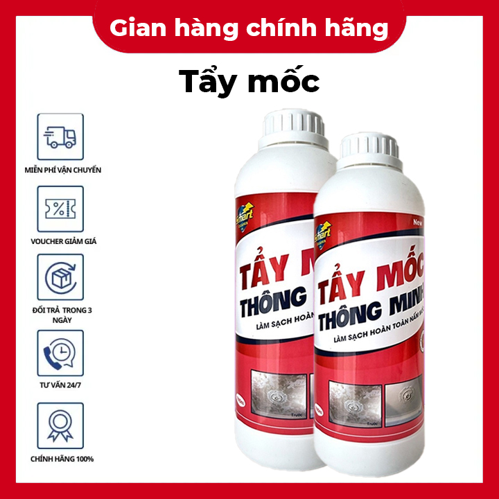 Dung dịch tẩy mốc Smart - sạch nhanh chóng, trắng như mới