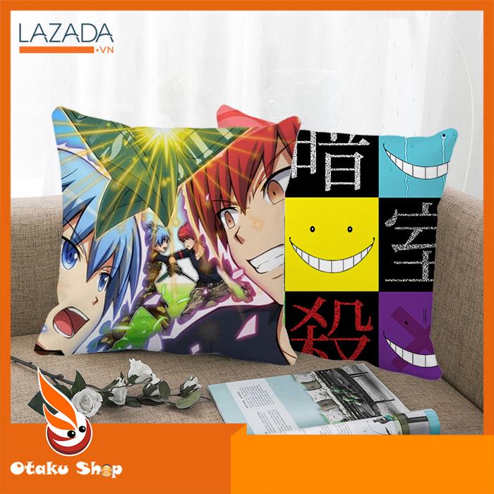 [HCM]Áo gối bao gối ôm  gối sofa gối tựa lưng 40x40cm gối hình Anime Lớp học Ám Sát / Assassination Classroom - Otakushop