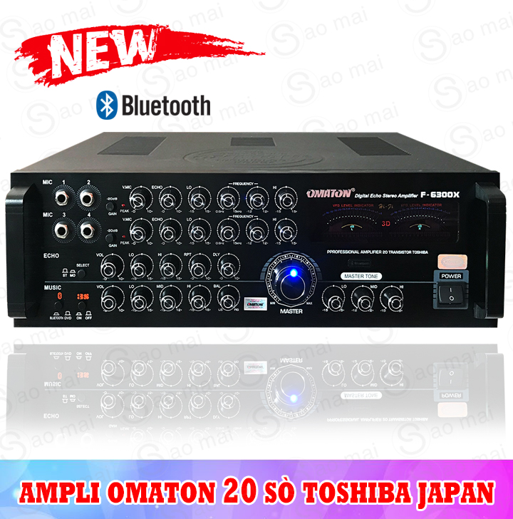 Sale Sale [Trả góp 0%]Ampli Bluetooth 20 Sò Nhật Amply Karaoke OMATON F-6300X HÀNG CAO CẤP