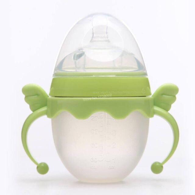 Bình Sữa Comotomo Silicon 150ml tặng kèm tay cầm