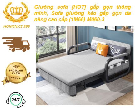 Giường sofa gấp gọn thông minh, Sofa giường kéo gấp gọn đa năng cao cấp M060-3