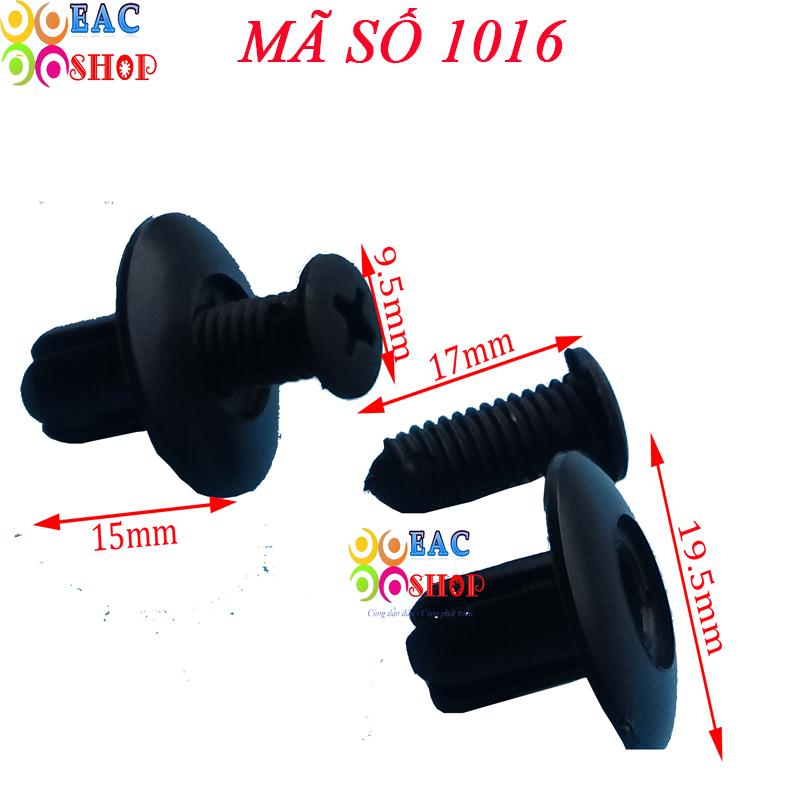Chốt nhựa ô tô, lở nhựa ô tô ,mã 1016 vít nhựa ô tô, ốc nhựa , ốc nhựa nội, ngoại thất mã số :1016 bộ 20 cái màu ĐEN - Thu Nhung shop