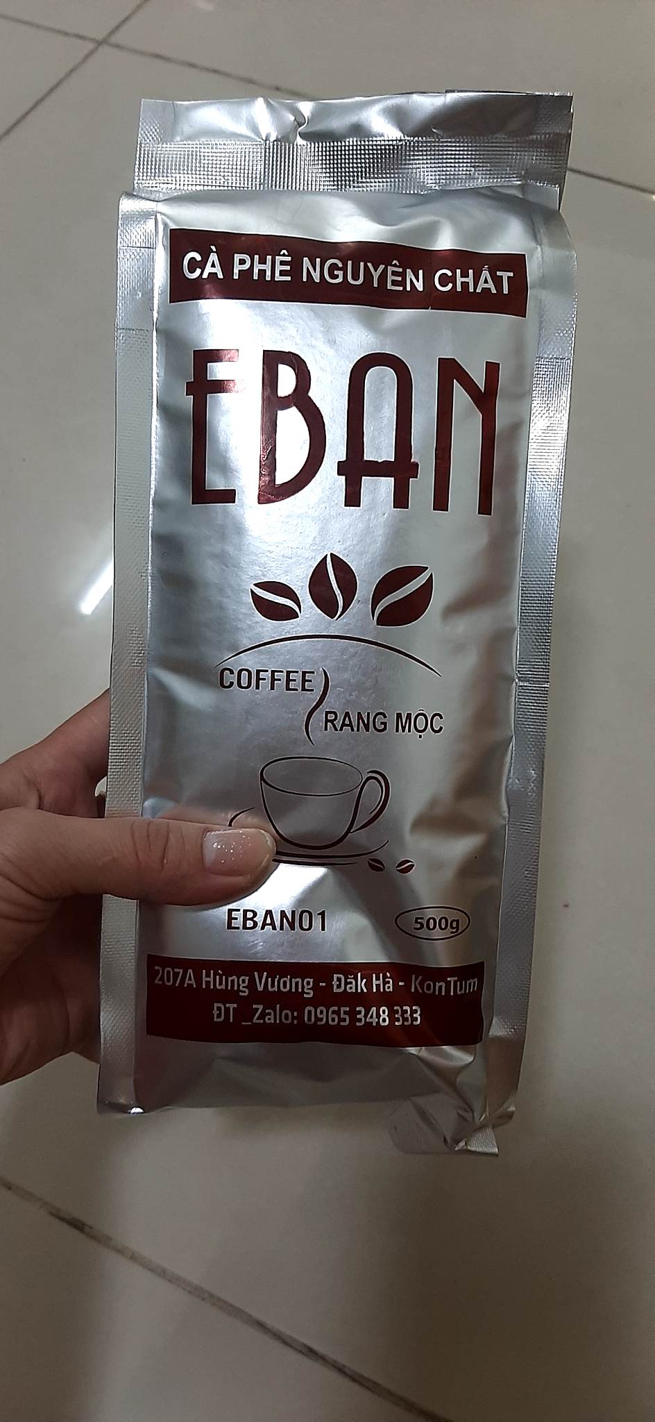 Cà phê gia lai nguyên chất eban cafe rang-xay, 500gr