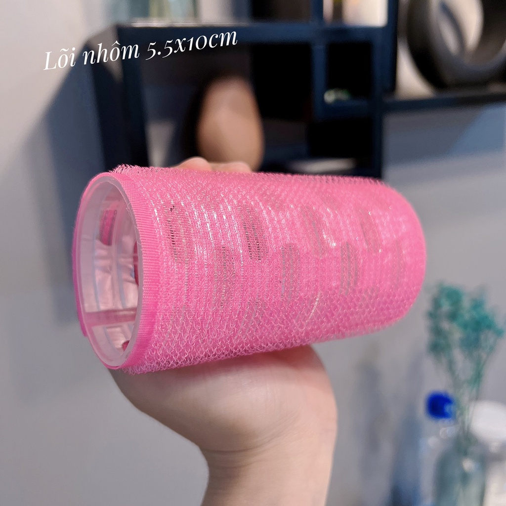 Combo 10 Lô cuốn tóc mái bay to tự dính lõi nhôm dài 10cm uốn mái dài cỡ lớn