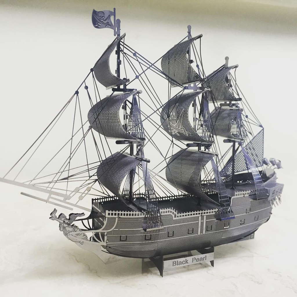 Mô hình thép 3d lắp ráp piececool tàu ngọc trai đen trong phim cướp biển vùng caribe