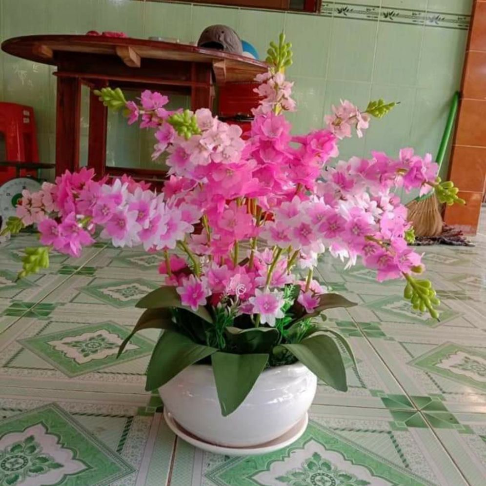 Hoa giấy lụa (combo làm chậu hoa để bàn, không kèm chậu 0907519890)