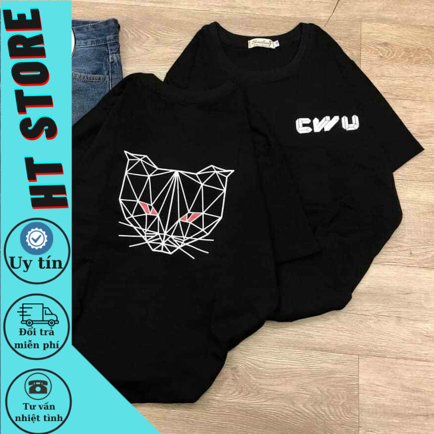 [HCM]Áo thun nam nữ tay lỡ CWU form rộng, Áo thun dáng rộng Uniesx,Áo phông hàn quốc giá rẻ HOT TREND HTXSTORE