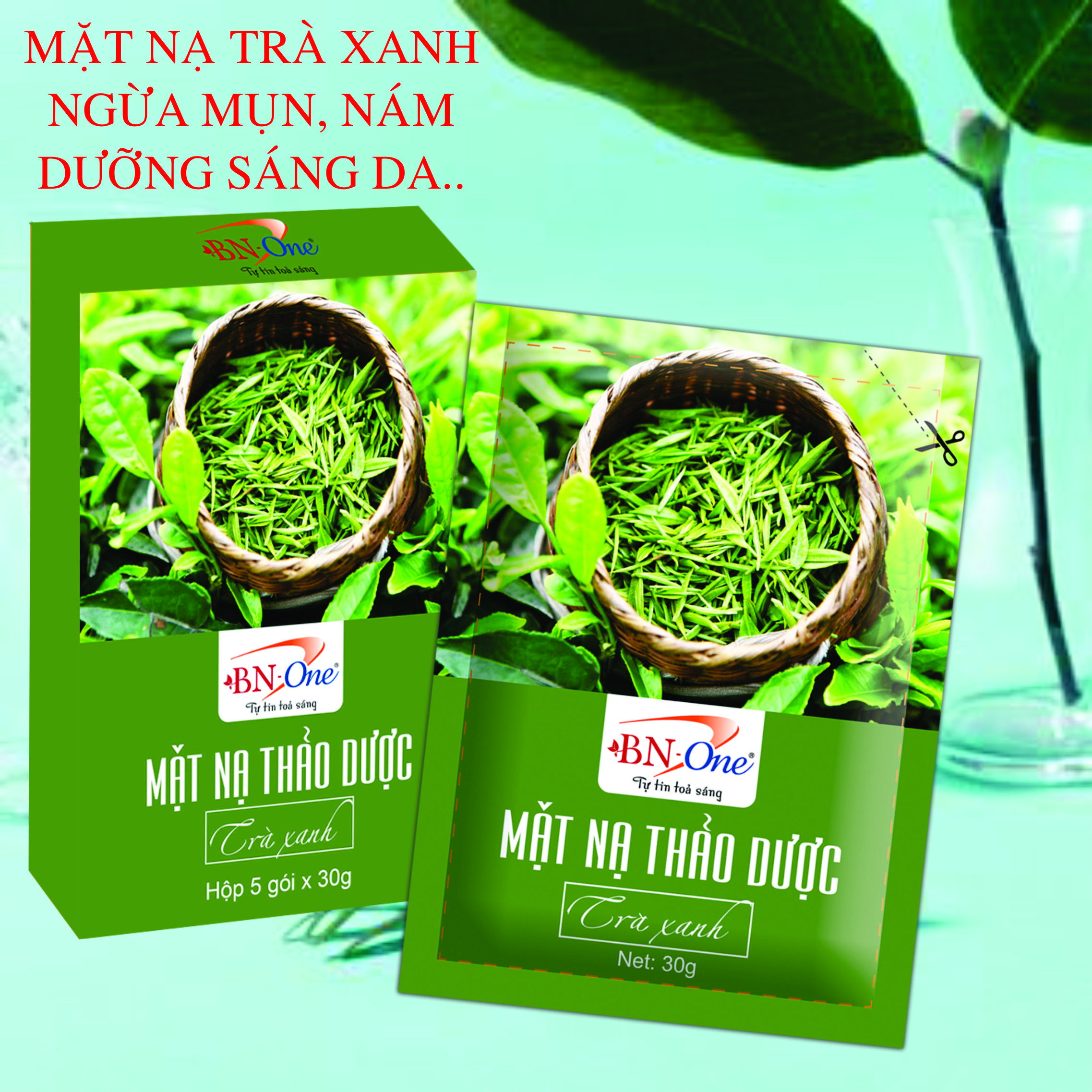 Mặt nạ thảo dược bnone trà xanh