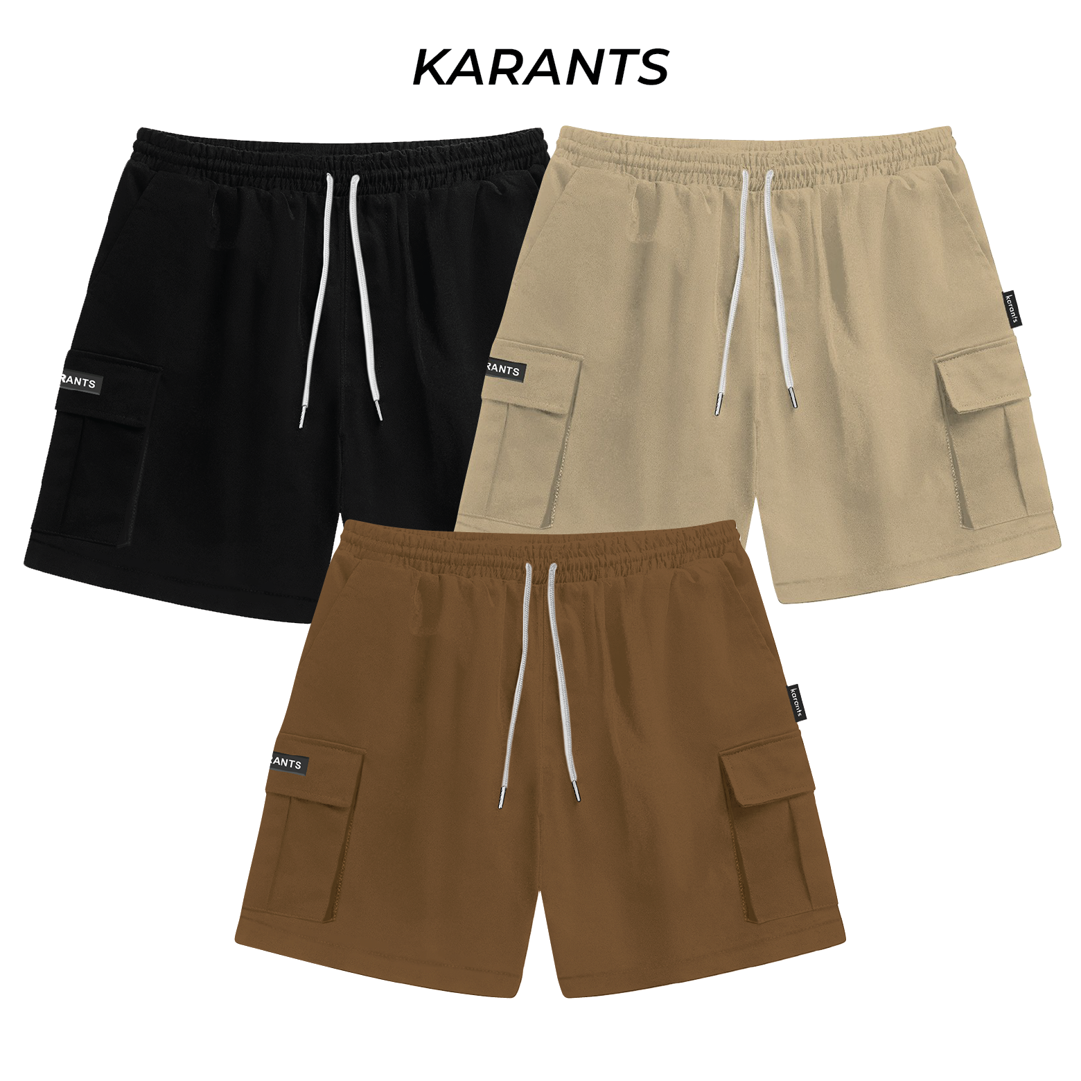 Quần short unisex cargo nam nữ karants quần đùi local brand túi hộp - kq03