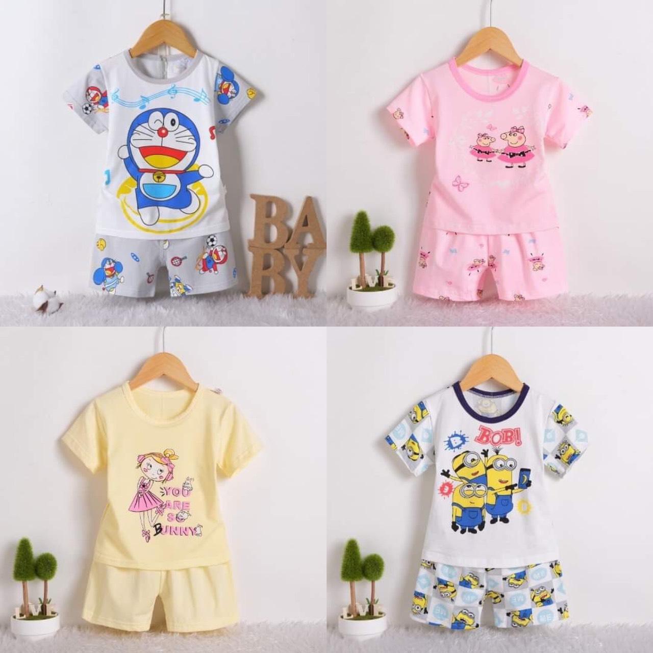 [HCM]BỘ COTTON XUẤT HÀN CỘC TAY CHO BÉ TRAI BÉ GÁI HÀNG XUẤT XỊN