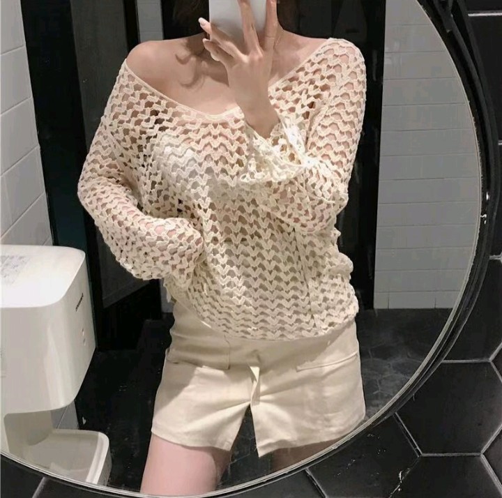 Áo lưới đi biển hình tim, Áo khoác tắm biển áo choàng đi biển siêu hot siêu sexy