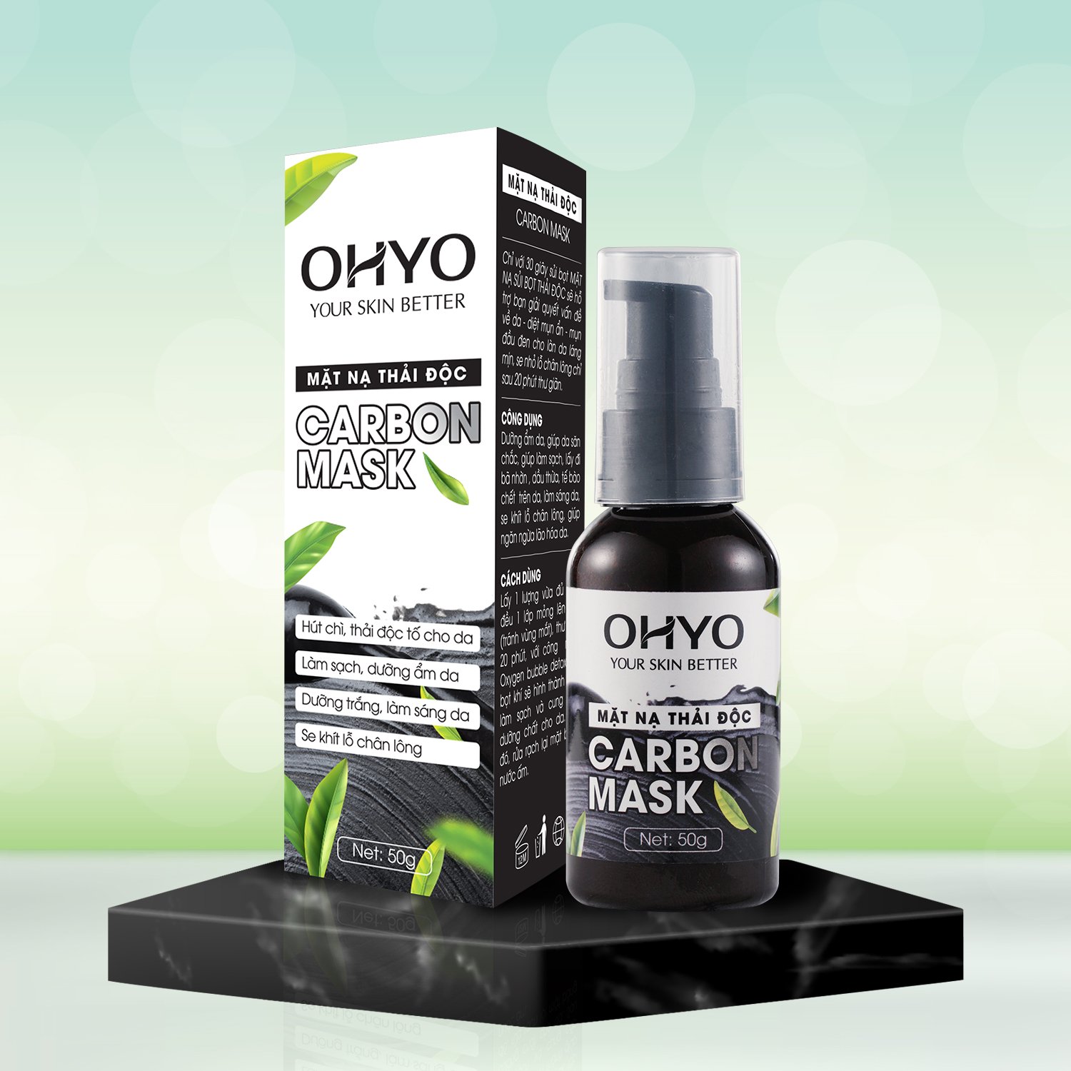 Mặt nạ sủi bọt thải độc OHYO , hút chì, se khít lỗ chân lông, sáng da, phục hồi tái tạo làn da nhanh chóng ( FreeShip - Mua 1 được 2 )