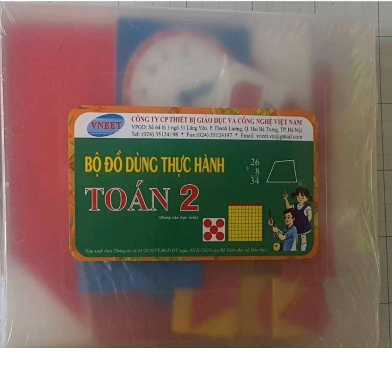 Bộ đồ dùng thực hành Toán lớp 2 theo TT 37/2021.