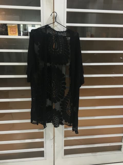 Áo khoác ren hoa mặc ngoài bikini siêu xinh, Áo choàng kimono mặc đi biển