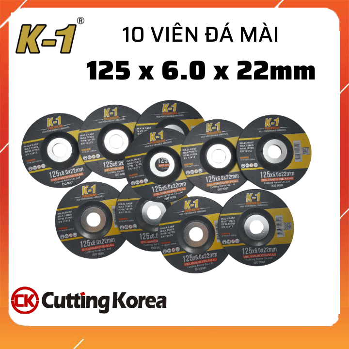 10 viên đá mài sắt 125 | đá mài k1 125 | đá mài phi 125