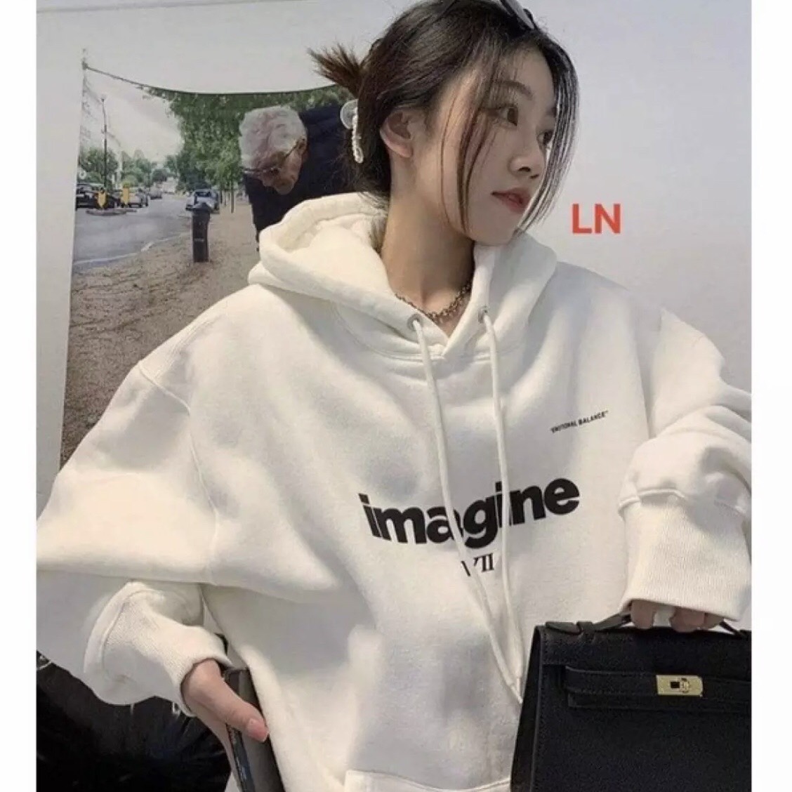 Áo hoodie ima ln11, thời trang nữ, áo thun, áo đẹp, áo kiểu nữ, áo phông.
