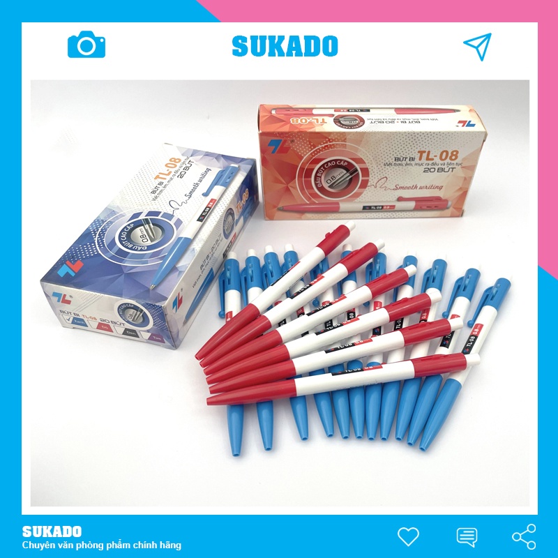 Bút bi thiên long xanh tl08 sukado