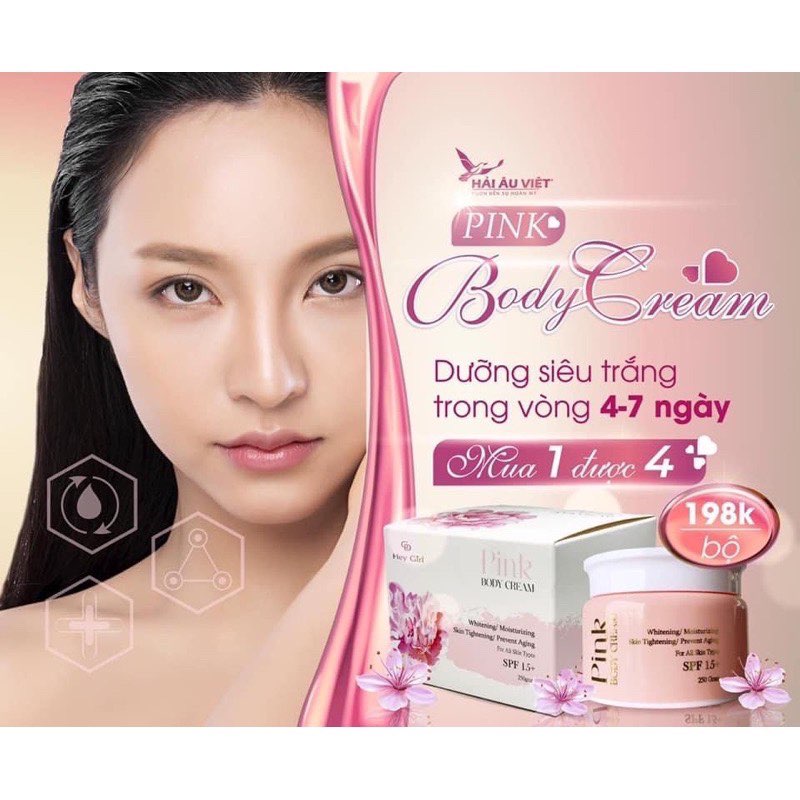 👏Kem PINK BODY CREAM của cty hải âu việt( mẫu mới)