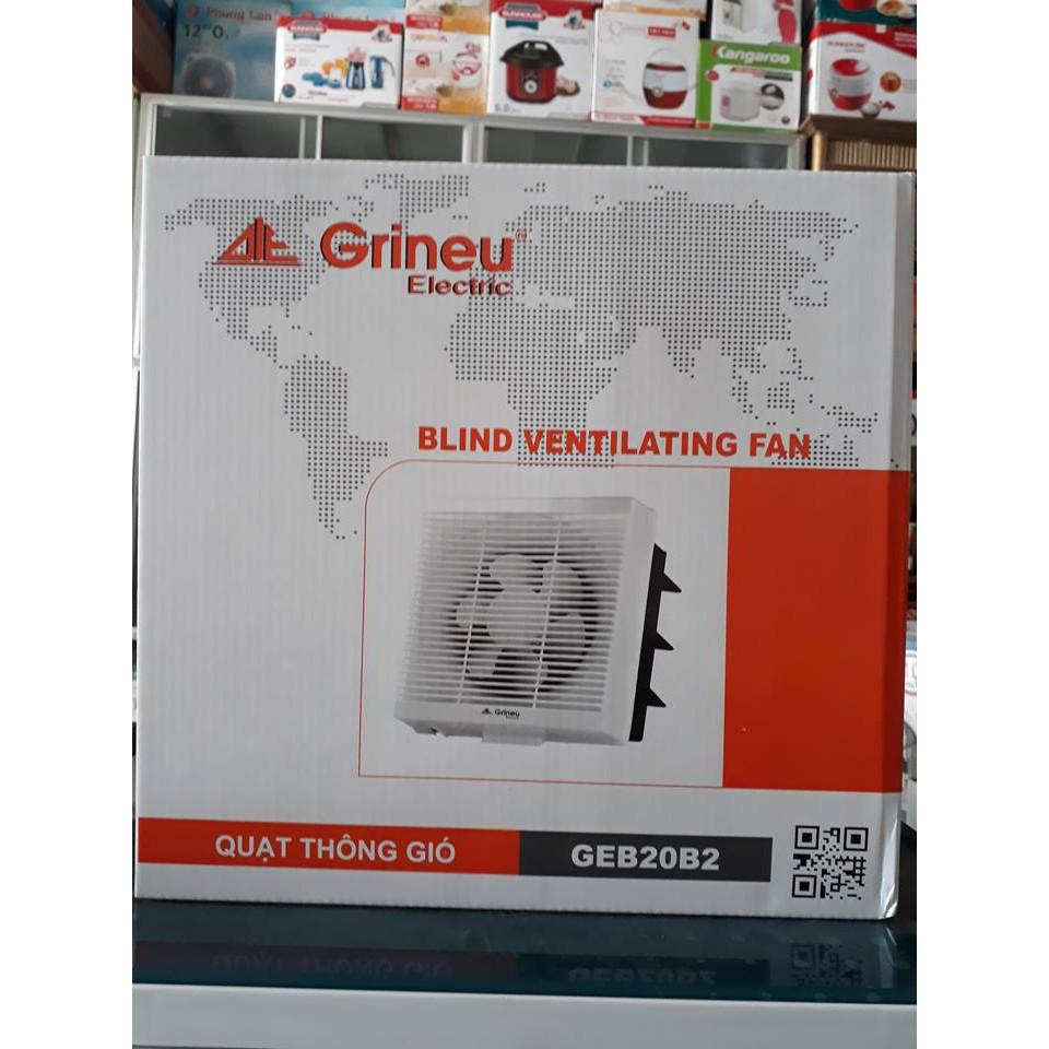 Quạt thông gió âm tường Việt Nam Grineu 20B2 Electrio 30x30x12cm
