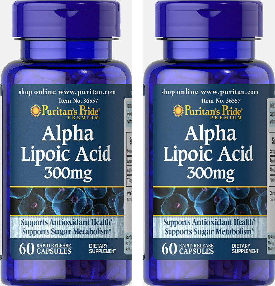2 lọ Alpha Lipoic Acid 300mg lọ 60 viên chính hãng Puritan's Pride