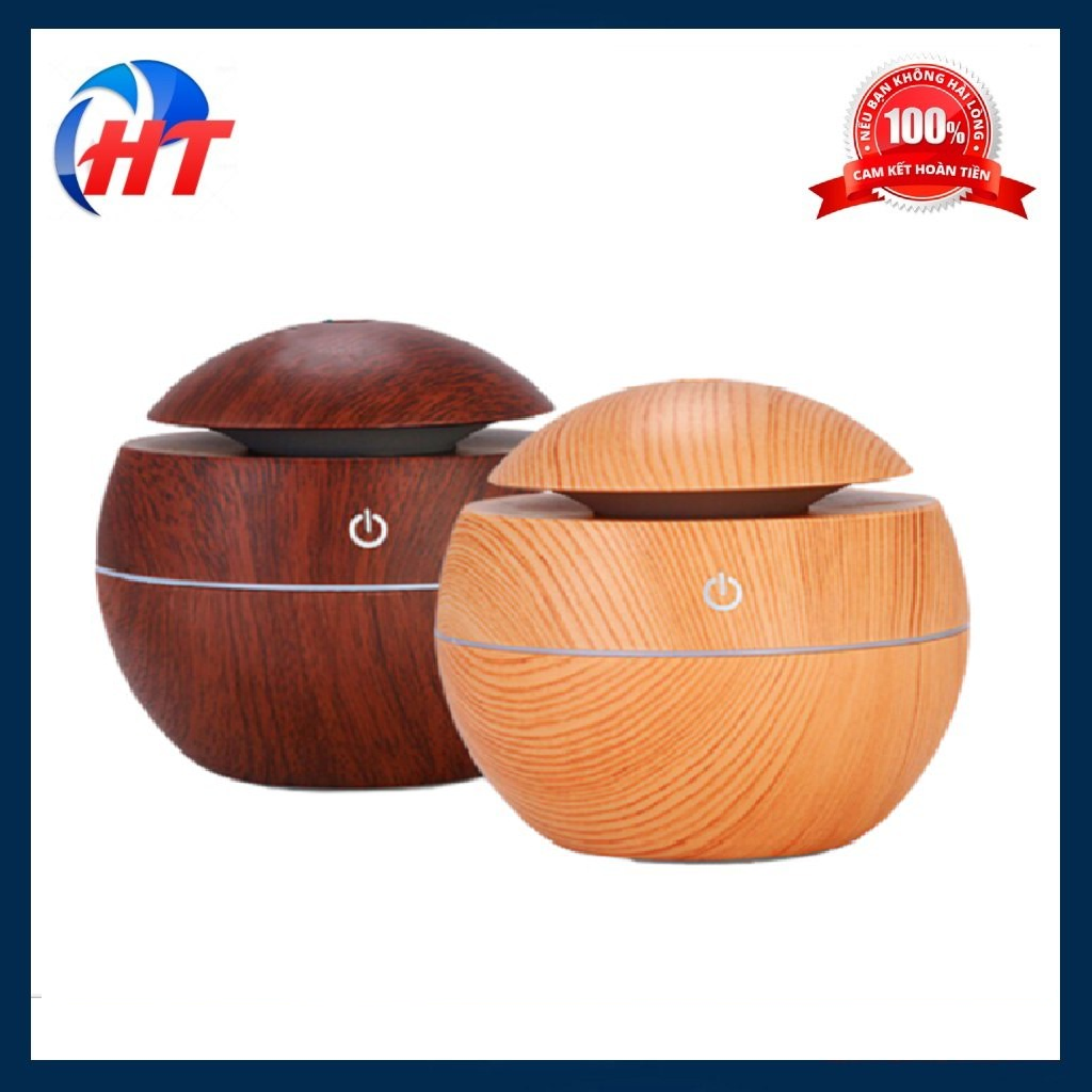 Máy xông tinh dầu vân gỗ mini tiện dụng