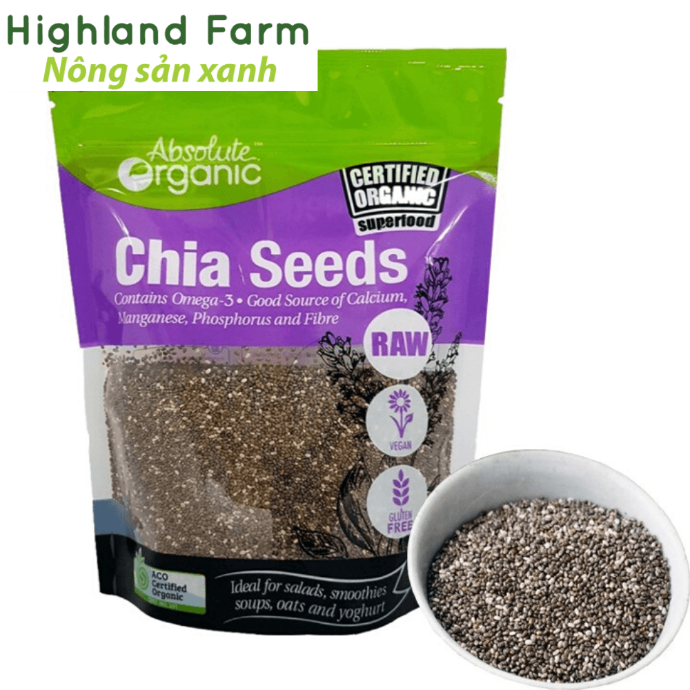 Hạt chia tím Úc 1kg - Chia nhập khẩu Úc thương thiệu Absolute Organic có tem chống hàng giả