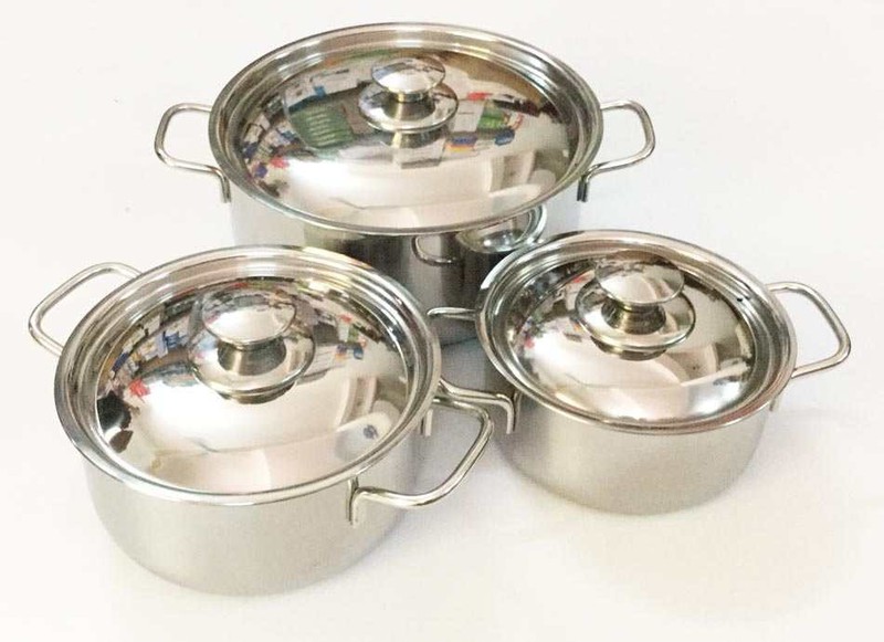 Bộ nồi ba cái sharp bằng inox 18-20-24cm