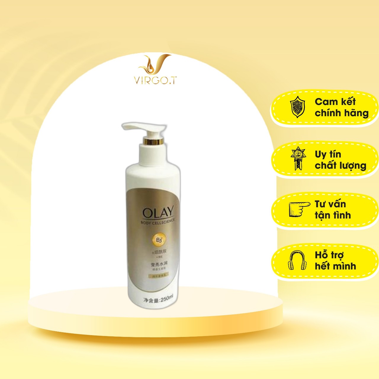 Sữa dưỡng thể trắng da olay b3 + vitamin c 250ml - virgot.store