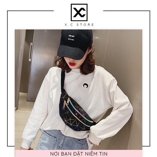 Túi bao tử đeo chéo đeo vai nam nữ XC-004, chống thấm nước, kiểu dáng hàn quốc, túi kẹp bụng