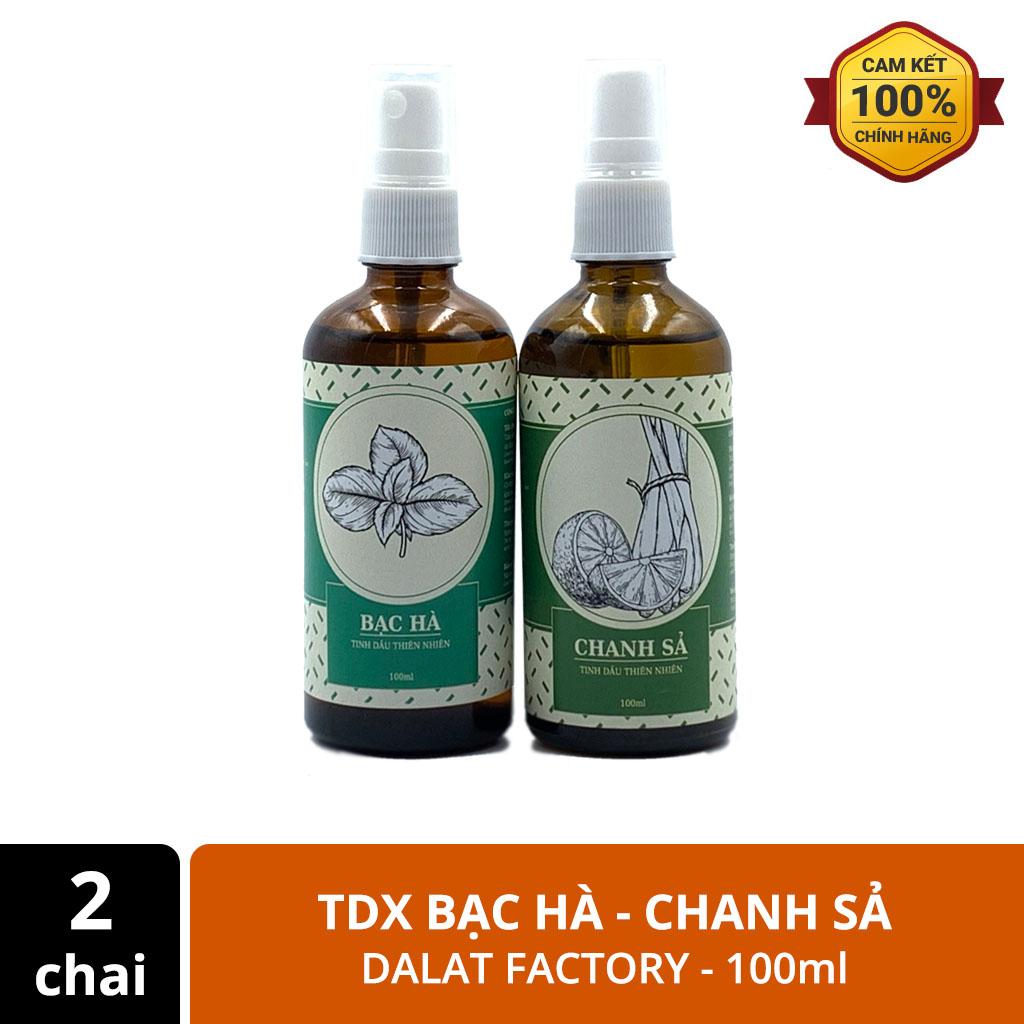 Tinh dầu xịt phòng hương Bạc hà ft. Chanh sả - Loại 100ml - Dalat Factory